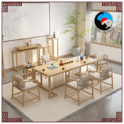 Thiết kế bộ bàn ghế gỗ tự nhiên phong cách tân cổ điển, sang trọng và đẳng cấp phù hợp cho phòng khách của mọi gia đình, cửa hàng, spa, văn phòng,...